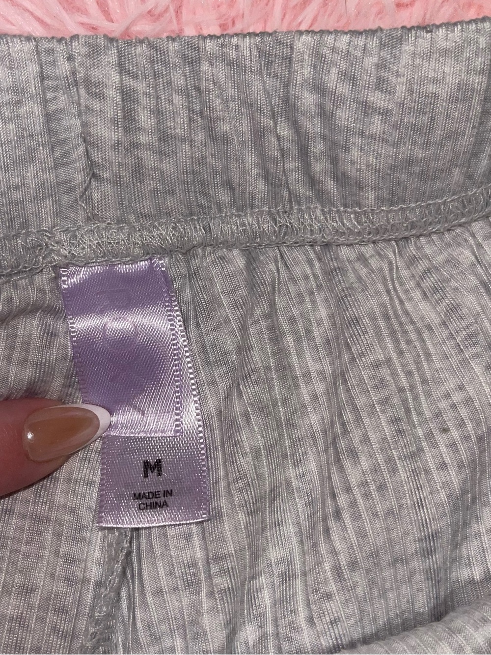 Roxy Gray Ribbed Matching Set - Picture 4 of 6